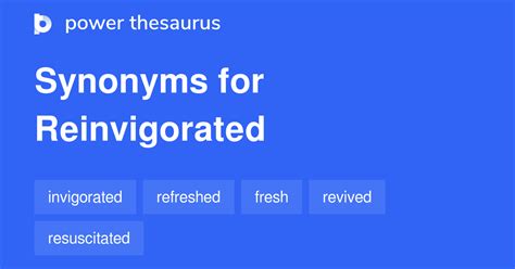reinvigorated synonym|Iba pa.